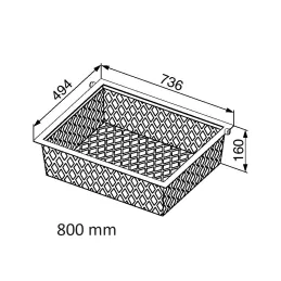 Izvlačna košara za garderobu SIMPLE / Antracit