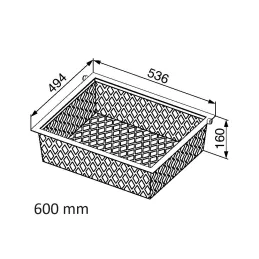Izvlačna košara za ormar SIMPLE / Bijela
