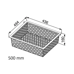 Izvlačna košara za ormar SIMPLE / Bijela