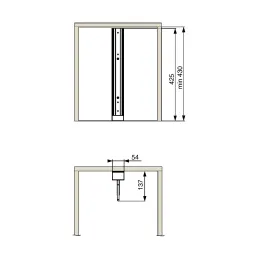 Izvlačna vješalica za odjeću s ublaživačem VIBER / Tamno siva