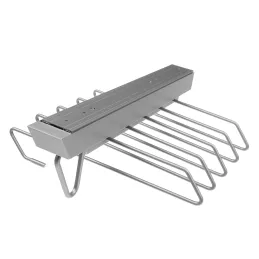 Izvlačna vješalica za hlače s ublaživačem VIBER / tamno siva