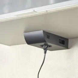 Interijer utičnica BORN FRENCH 2 x 230 V + 2 x USB / Crna mat