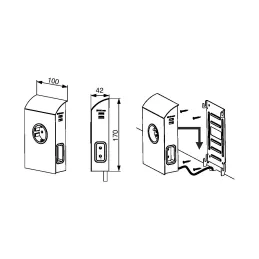Unutarnja utičnica BORN SCHUKO 2 x 230 V + 2 x USB / Nehrđajući čelik