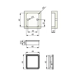 Ugradbena preklopna ručka CLICK Mini / Antracit mat