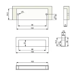 Ručka TEXSON / Bijela mat