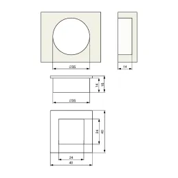 Ručka ENTRY zatvorena / Brušeni nikal