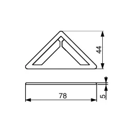 Klizni trokut - bijeli 10 komada