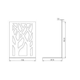 Držač za knjige FOREST / Crna mat