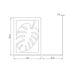 Držač za knjige LEAF / Crna mat