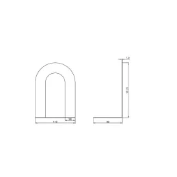 Držač za knjige OVAL / Crna mat