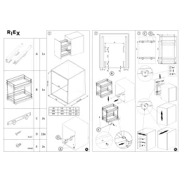Izvlačna košara MAGICO s ublaživačem / Tamnosiva