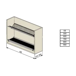 Ocjeđivač posuđa za gornju kuhinjsku jedinicu / Nehrđajući čelik