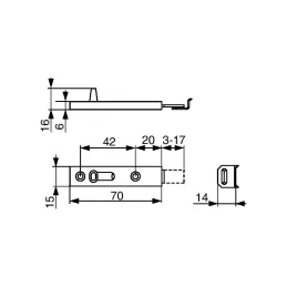 Vrata zaustavljač LUSA /  Nikel