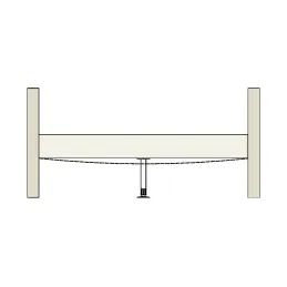 Produžni dio za nožicu kreveta LUNNA / Crna