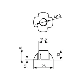 Matica za udaranje / Nikl - 10 kom
