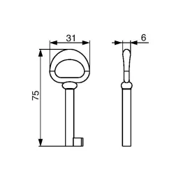 Ukrasni ključ LONCA / Antički mesing