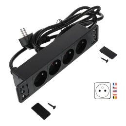 Unutarnja utičnica CALON FRENCH 4x 230V / Crna mat