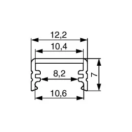 Hlinijska letvica ORPHA za LED rasvjetu bez poklopca / Aluminij