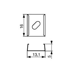 Učvršćivač profila za LED rasvjetu ORPHA - par / Mat bijela