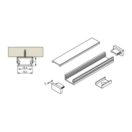 Set završetaka profila za LED rasvjetu ORPHA - par / Siva