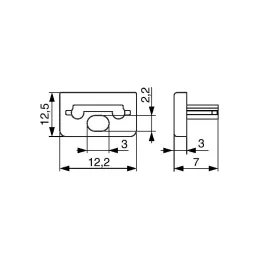 Set završetaka profila za LED rasvjetu ORPHA - par / Mat bijela