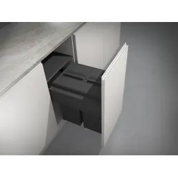 Klizno smeće - 450mm - 2x29L s držačima vrata / Antracit