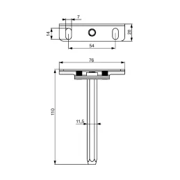 Skrita konzola 11 x 110 mm