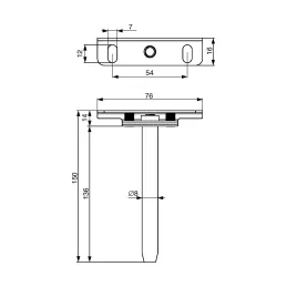 Konzola skrivena 8 x 150 mm