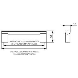 Ručka PUERTO / Sjajni krom