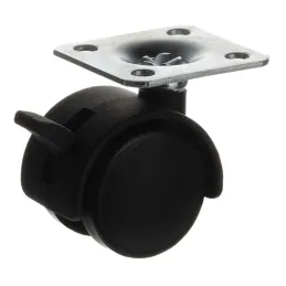 Namještajni kotač crni - s kočnicom