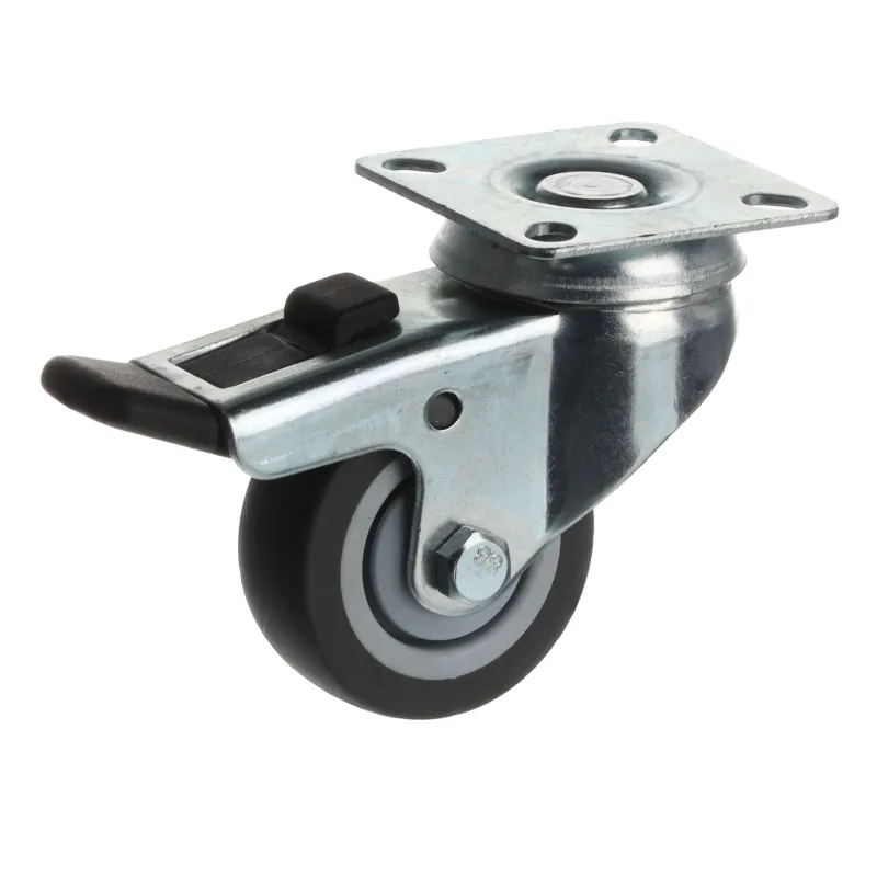 Okretni kotačić 50 mm s kočnicom / Siva