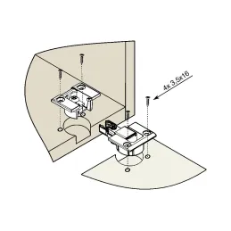 Zglob za donja preklopna vrata KIMANA SKIN / Grafit