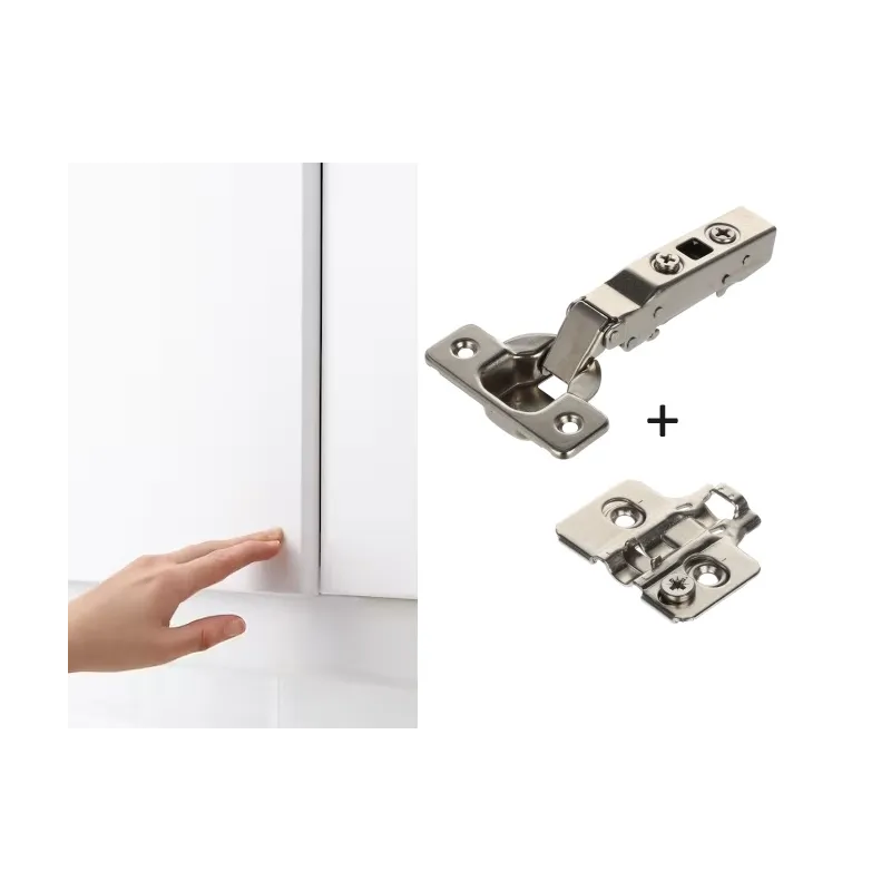 Zglob za otvaranje bez ručki naložen CLICK PUSH s 3D podloškom / Nikal