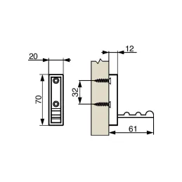 Preklopna vješalica TOREO / Sjajni krom
