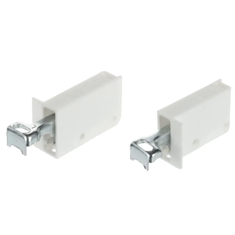 Okov za vješanje kabineta na tračnicu - Bijela / par