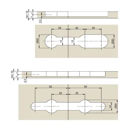 Okovlje za spajanje kompaktnih ploča KOMP / Par