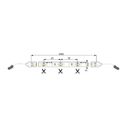 LED traka VIRTUAL IP20, 12W/m 120LED - 5 metara