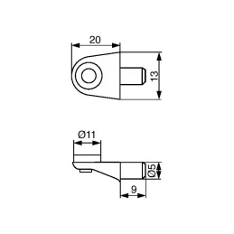 Staklena nosač polica s brtvom 5 mm / 10 kom