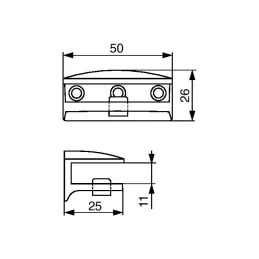 Držač staklene police VELOX / Sjajni krom