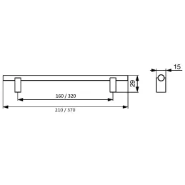 Ručka GUANA / Matni krom