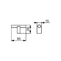 Ručka knopka GUANA / Crna mat