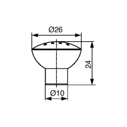 Ručka knopka VISTA / Sjajni krom