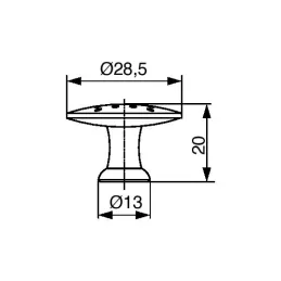 Ručka knopka VISTA Slim / Matirani krom