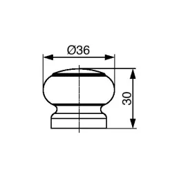 Drvena ručkica knopka VILLA / Neobrađeni hrast