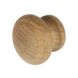 Drvena ručkica knopka VILLA / Neobrađeni hrast