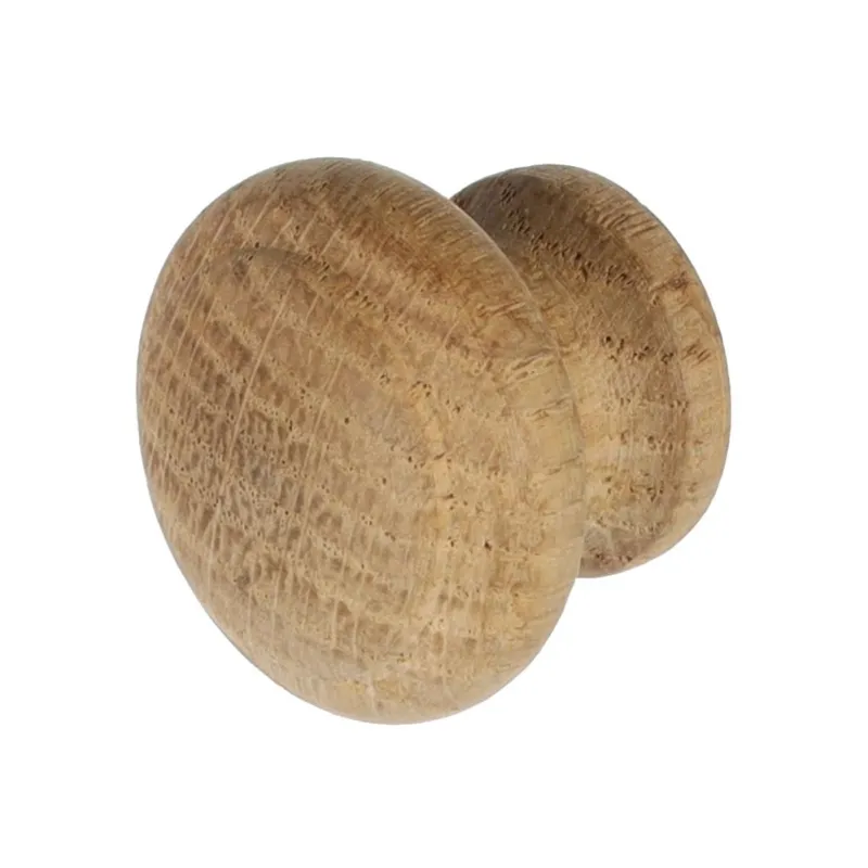 Drvena ručkica knopka VILLA / Neobrađeni hrast