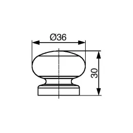 Drvena ručka WOOD MADE / Lakirani Buk