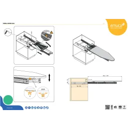 Izvlačna daska za glačanje EXLUSIV IRON / Crna