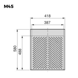 Plastična zaštitna podloga za ormarić SINK / Antracit