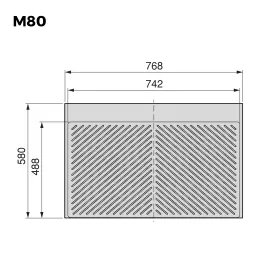 Plastična zaštitna podloga za ormarić SINK / Antracit